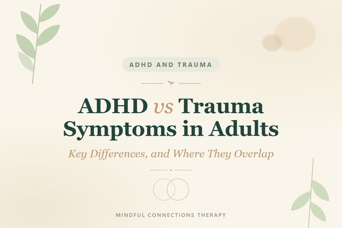 ADHD vs trauma symptoms in adults, blog cover