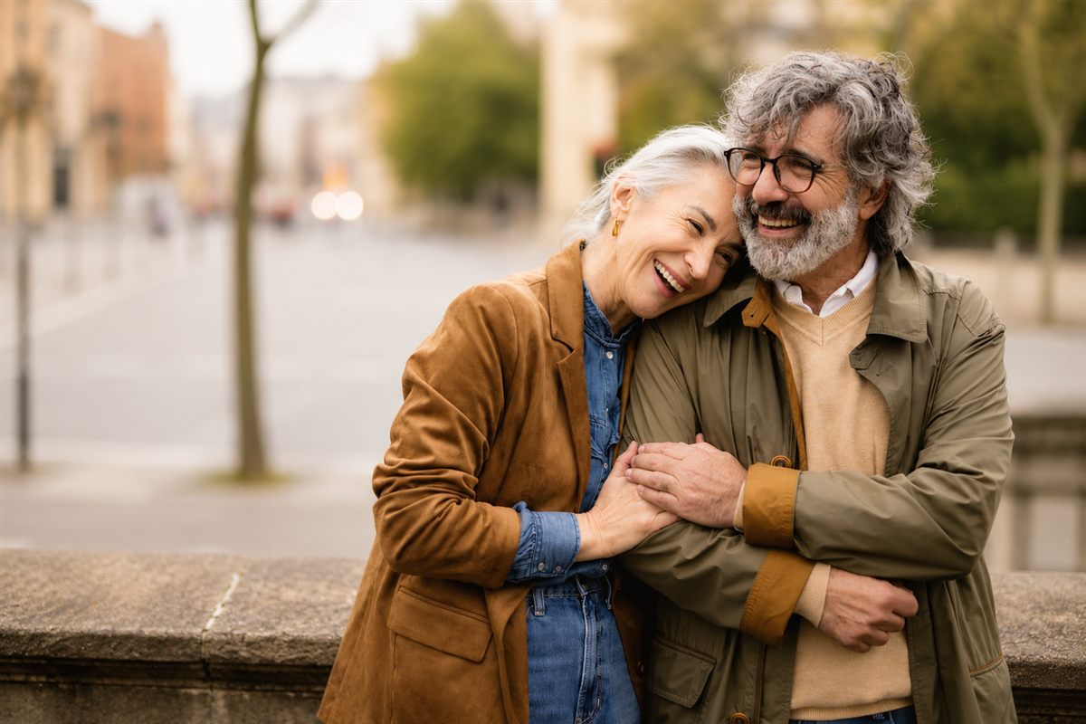 Two people sitting together in support