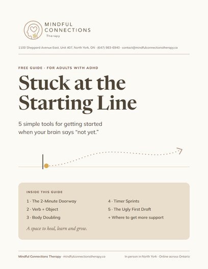 Cover of the free guide Stuck at the Starting Line
